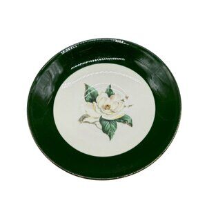 Jade Rose Edwin Knowles China Co. Magnolia Saucer Plate 6.5" Green & Ivory READ